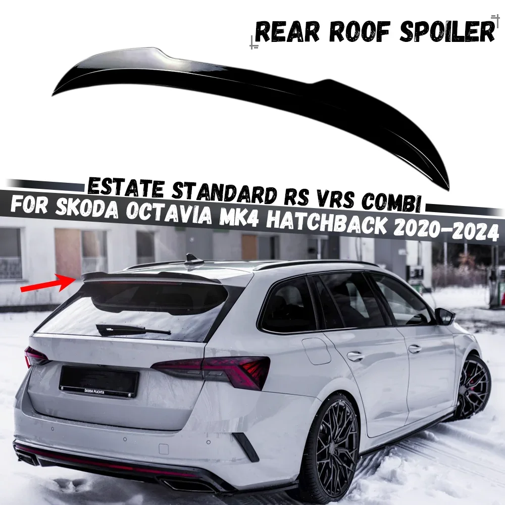 Car Tail Wings Fixed Wind Spoiler For Skoda Octavia MK4 Estate Standard RS vRS Combi 2020-2024 Rear Wing Bodykits Tuning