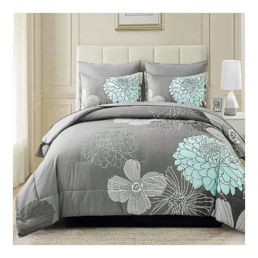 

Комплект постельного белья из 7 предметов, оранжевый комплект постельного белья в стиле бохо с геометрическим узором, мягкий микрофибровый комплект для кроватей размера Queen и King, 1 комплект.