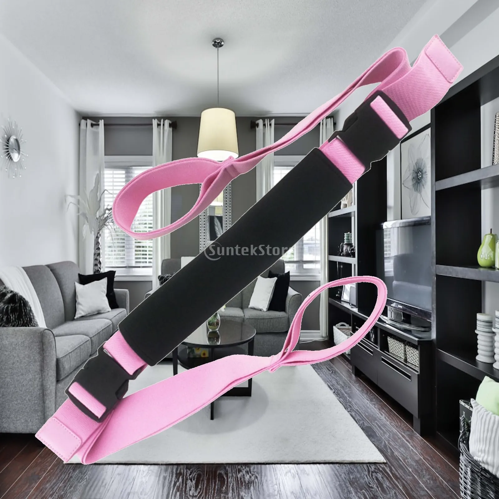 Yoga Stretching Strap Elastic Band Exercise Flexibility Stretcher for Pilates Dance and Home Workout Fitness