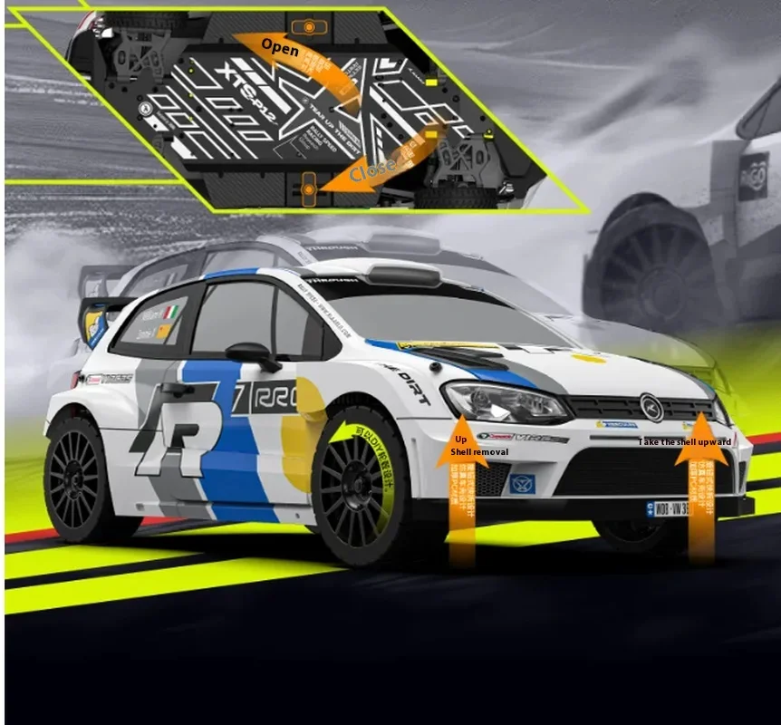 XTS-P12 1/12 brushless 4WD รถดริฟท์รถแรลลี่รีโมทคอนโทรลไฟฟ้าแรลลี่รถออฟโรด RC รถรุ่นผู้ใหญ่