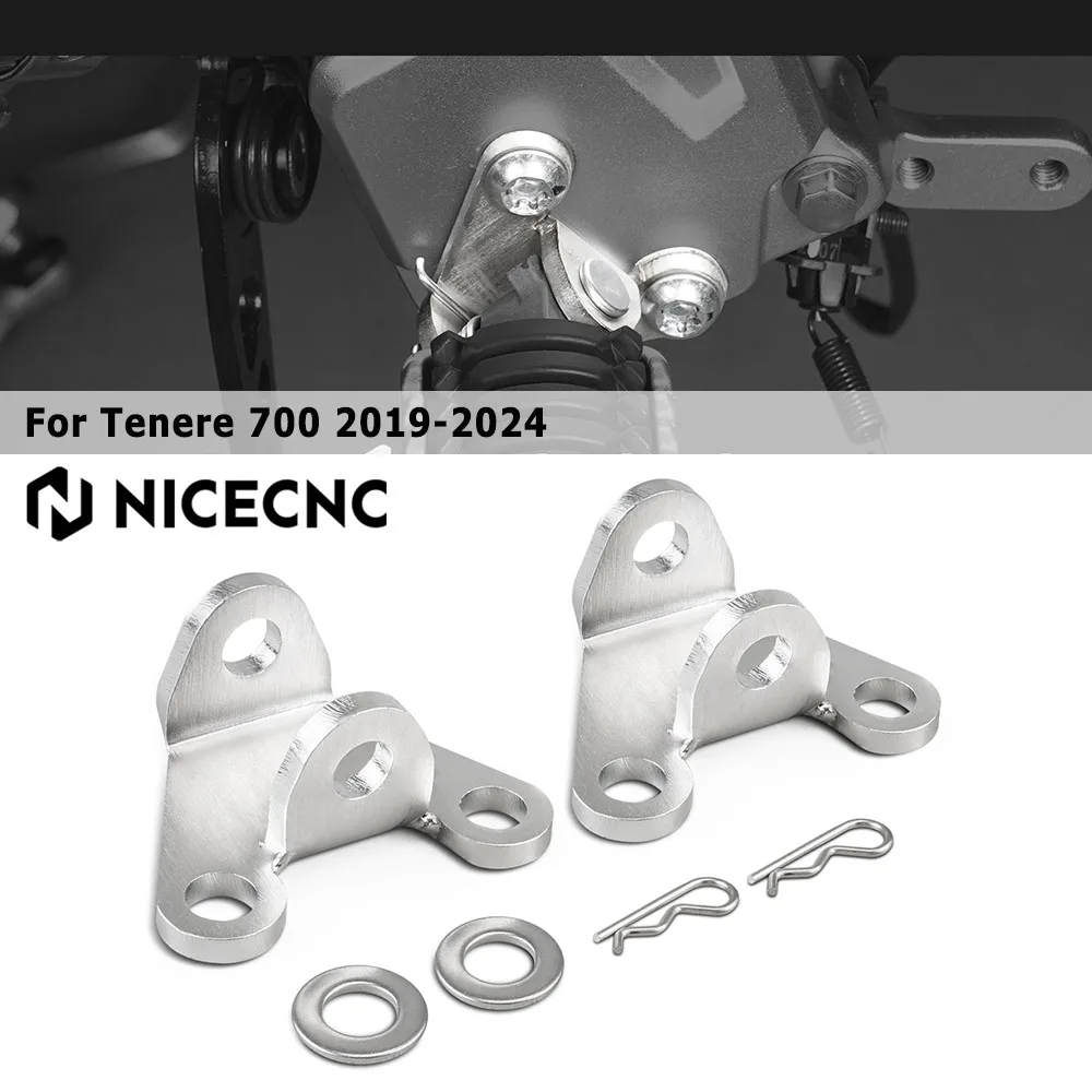 

For Yamaha Tenere 700 2019-2024 Lowering 20MM Footpeg Footrest Bracket Tenere 700 World Raid Rally XTZ700 T700 Accessories