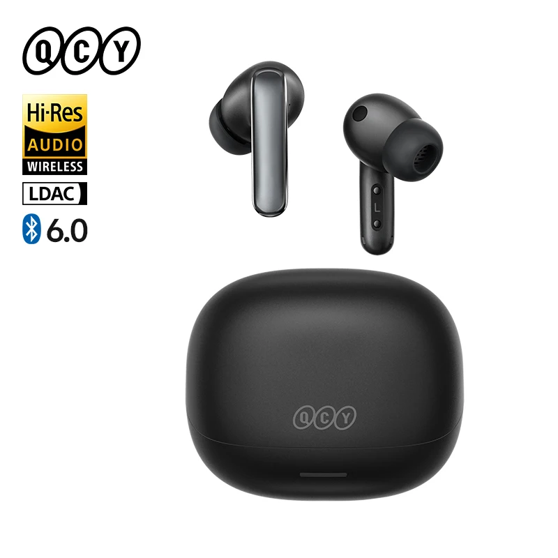 Écouteurs sans fil QCY BT 6.0 AI ANC MeloBuds N65 LDAC Audio Haute Résolution avec Suivi de la Tête et Connexion Triple Appareil, Autonomie 50h