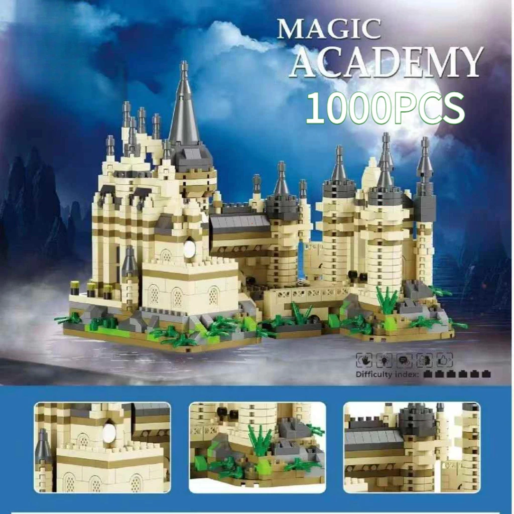 Magic Harry Castle Diamond Bricks Building Set, Medieval Modular Castle Architecture Collection Blocks Kit for Adult and Teens