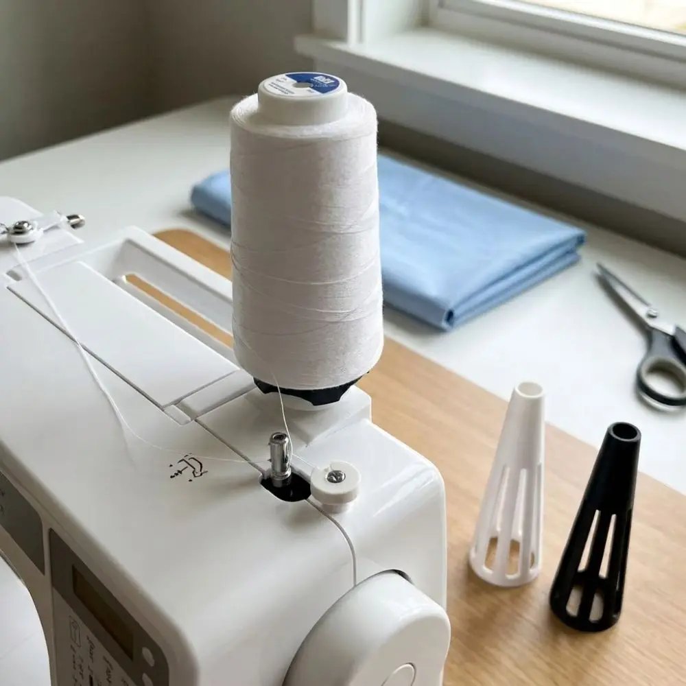 3D Printed Cone Thread Spool Holder Anti-Wobble Anti-Slip Sewing Machine Bobbin Holder Hollow Cone DIY Sewing Tool