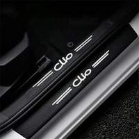 4/5Pcs Carbon Fiber Car Sticker Auto Door Trunk Protective Strip Anti Scratch Decal For Renault Clio 2 3 4 5 MK2 MK3 MK4