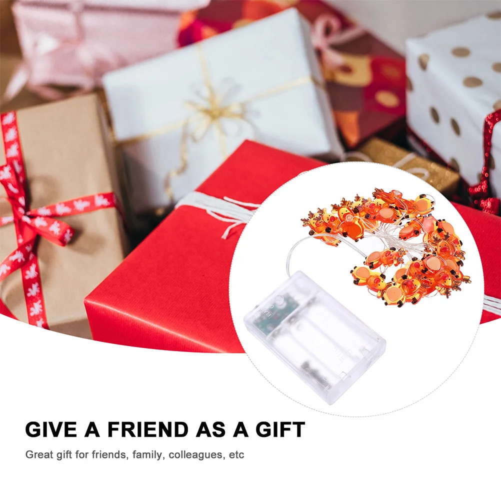 

1pc Christmas Reindeer Led String Lights Premium Waterproof For Indoor Outdoor Holiday Party Festival Xmas Hanging Decor