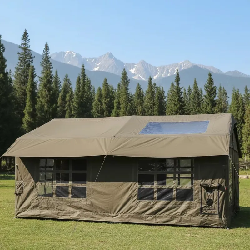 

Double Layer Oxford Inflatable Tent 4x3x2.2m 12 Waterproof 3000mm 4 Season Quick Automatic Opening 800W Pump Portable Two