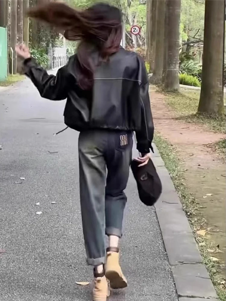 

plus Size Fleece Lined Thick Straight Leg Denim Jeans Women Winter Pear Shape High Waist Slim Dad Harlan Pants High Waist