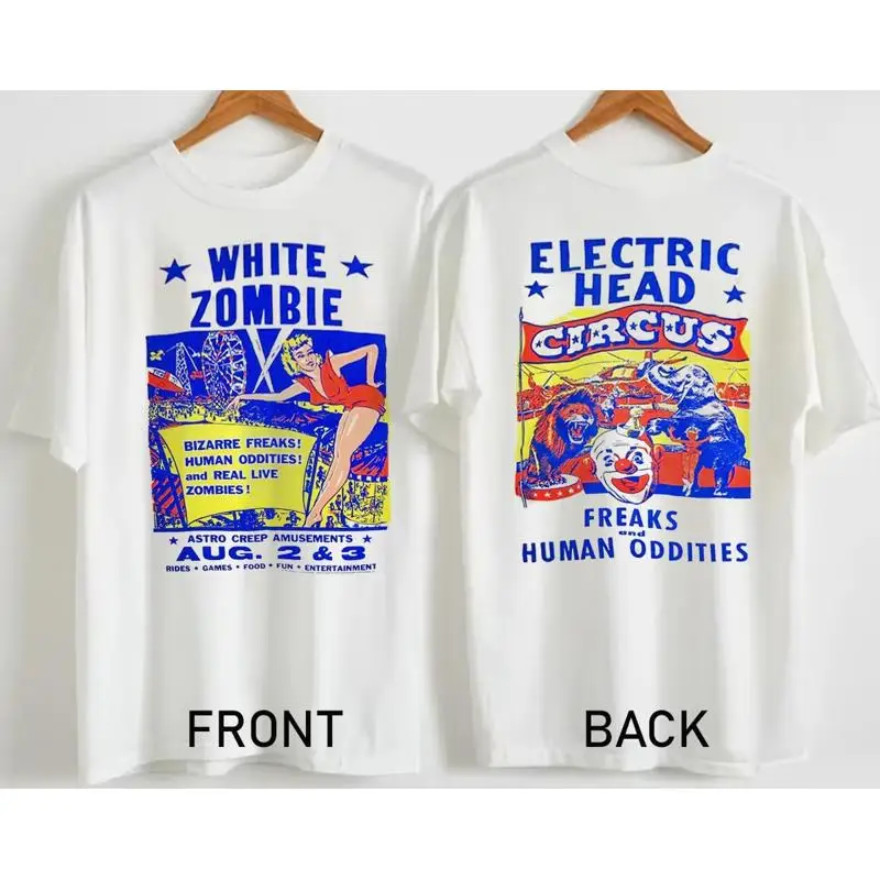

Rob Zombie 2 Sides White T Shirt Classic Men S 5Xl Uu116