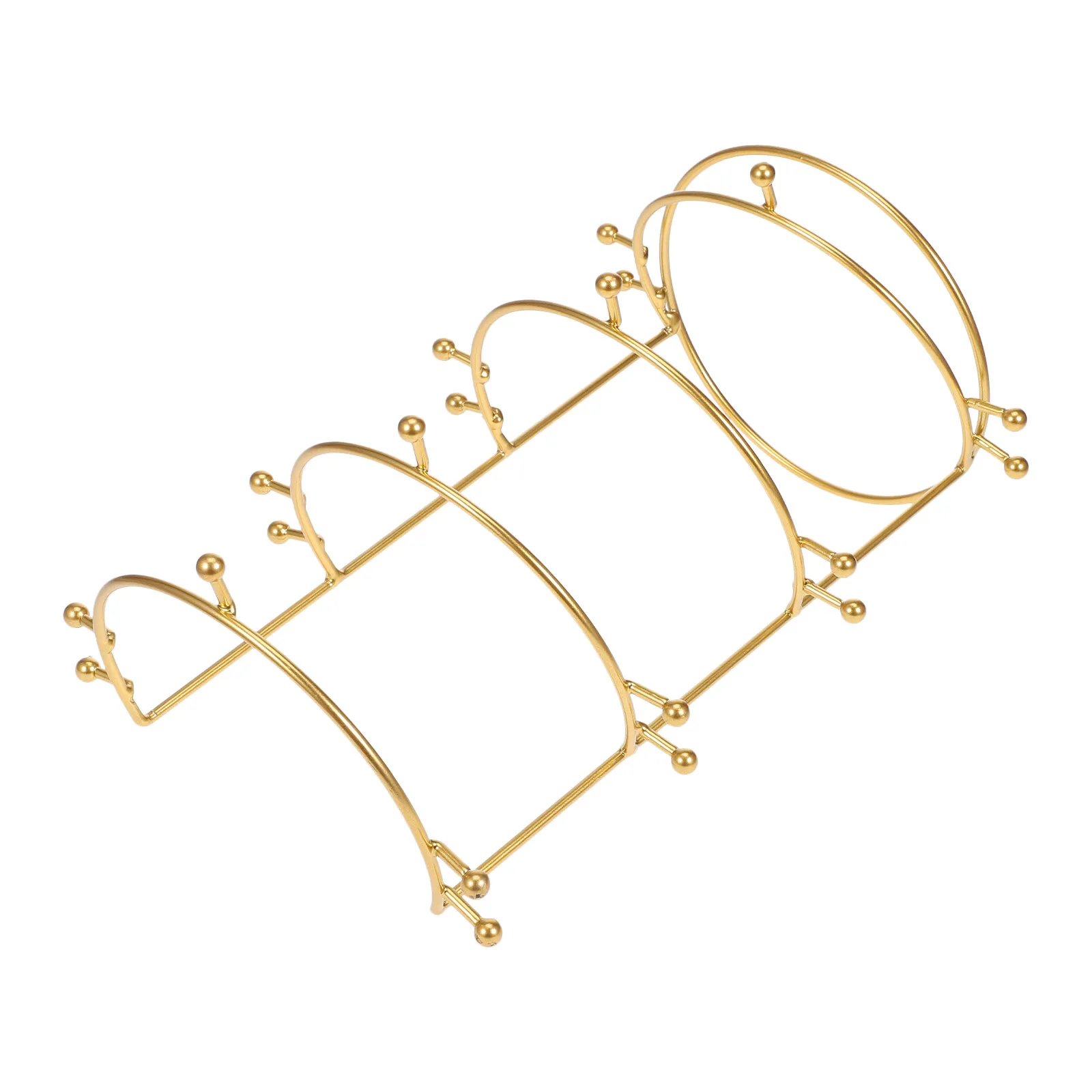 

4-Tier Metal Crown Display Stand for Bridal Crown Headband Organizer Storage Rack Desktop Jewelry Hairband Holder Showcase
