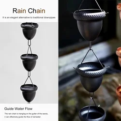 Acorn Wind Chime Cone Rain Chain Ornament Metal Outdoor Garden Wind Chime Decoration