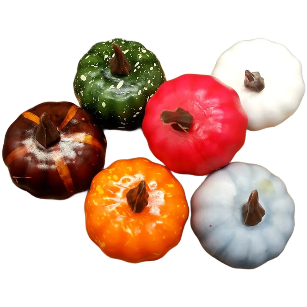 DIY Foam Pumpkin Set 5pcs or 6pcs Artificial Craft Decor for Halloween For Thanksgiving Autumn Wreath Table Centerpiece