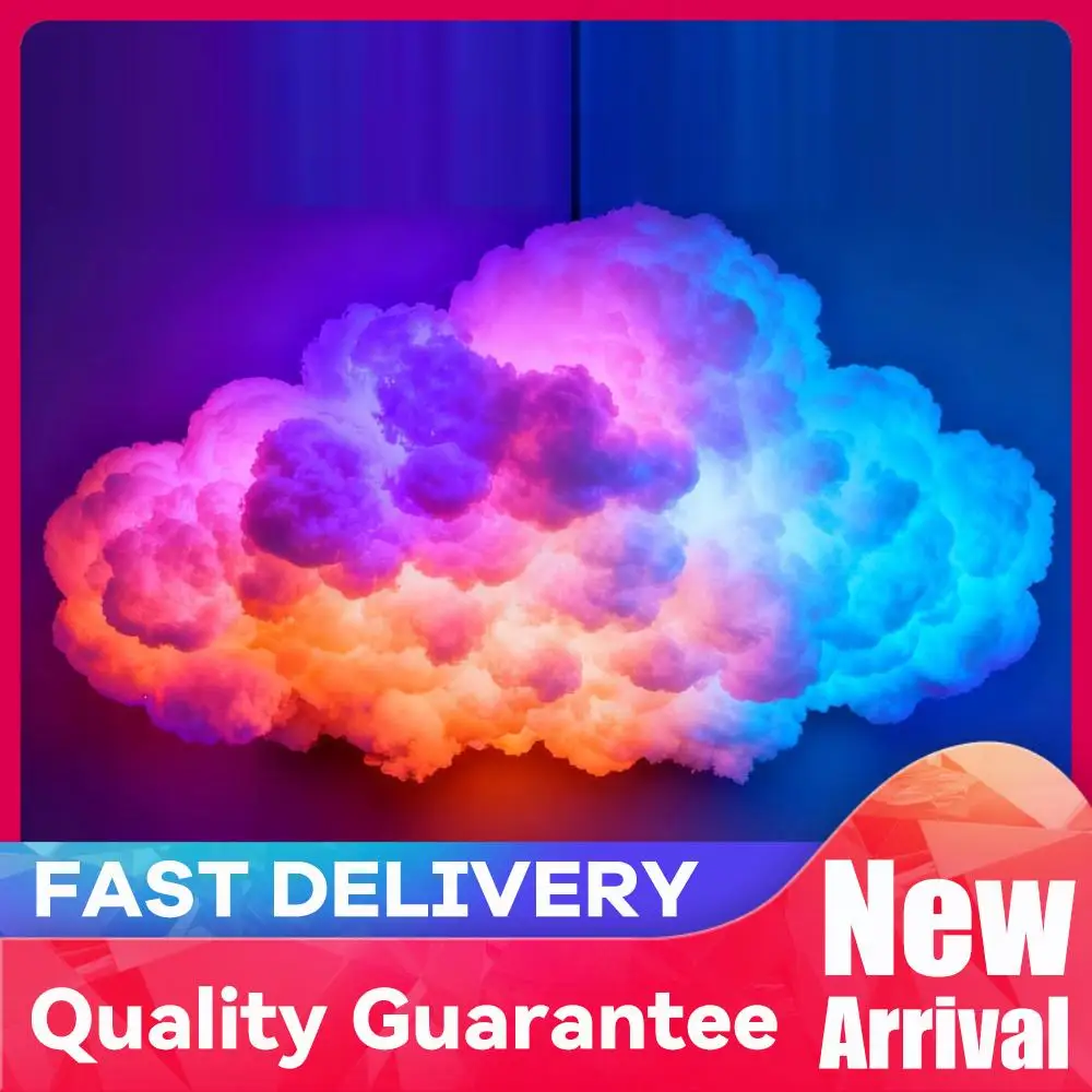 

DIY Thundercloud LED Light USB-Powered 3D Big Cloud Lightning Light for Game Room Bedroom Decor