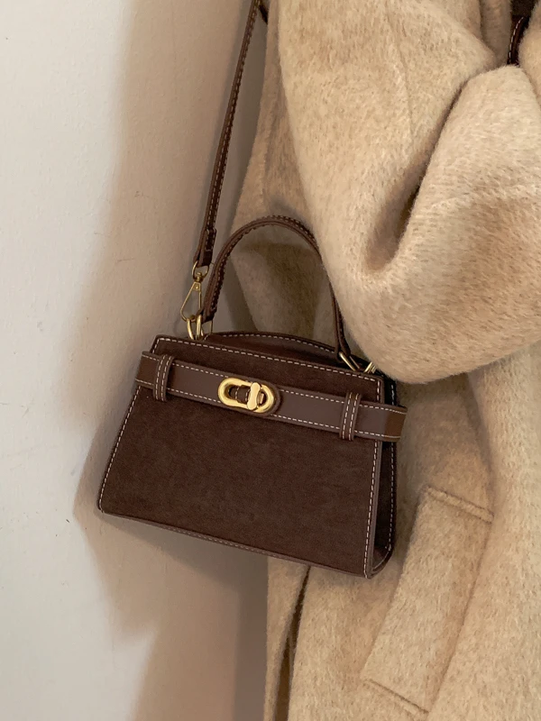 

Модная женская сумка через плечо, простая маленькая сумочка, стильная сумка для повседневного использования, удобная для поездок на работу, со съемным ремешком.