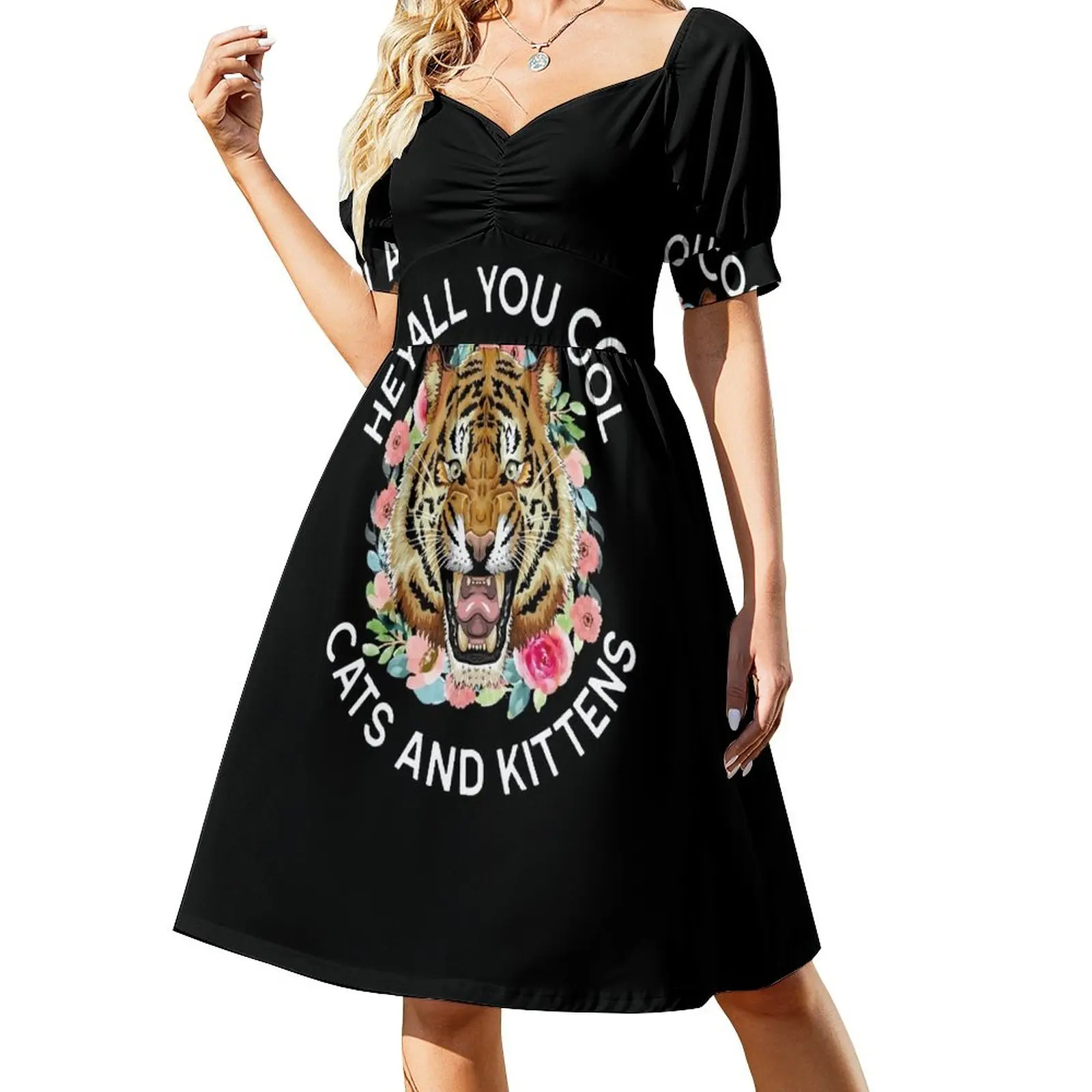 

Tiger King Carole Baskin Hey All You Cool Cats and Kittens Sleeveless Dress summer women's suit