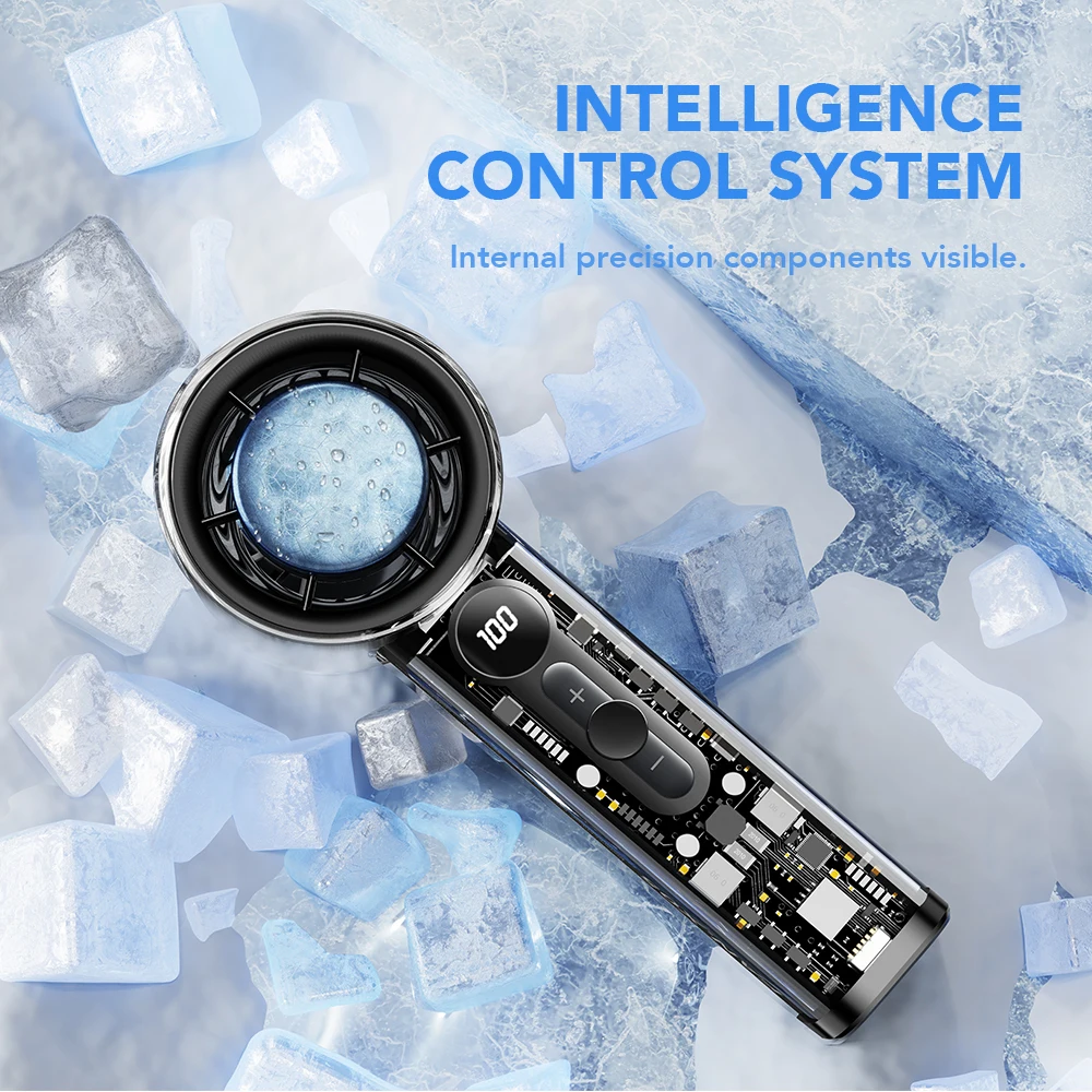 Portable Hand Fan 100 Wind Speeds Mini Bladeless Handheld Fan USB Rechargeable Personal Highspeed Fans Electric Eyelash Fan