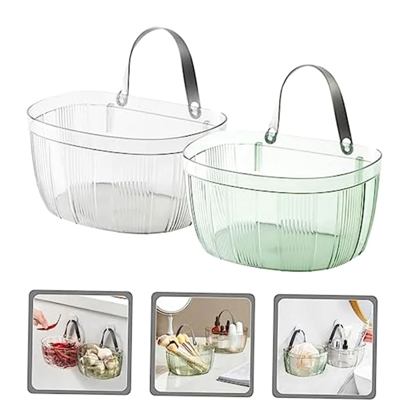 BAAG-2Pcs المنزل جدار سلة معلقة شماعات النبات معلقة فوضى سلال معلقة التخزين المنظم الأواني للنباتات الحمام Durab