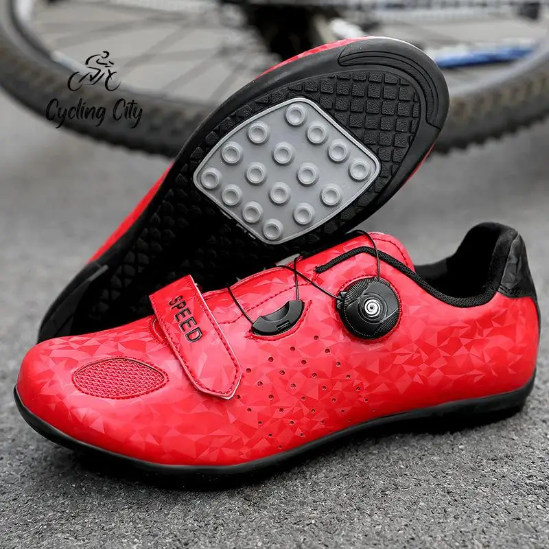 

Cycling City Summer Cycling Shoes Men Women Road Car Lock Shoes Bicycle Shoes Mountain Bike Lockless Hard Bottom Bicycle Shoes