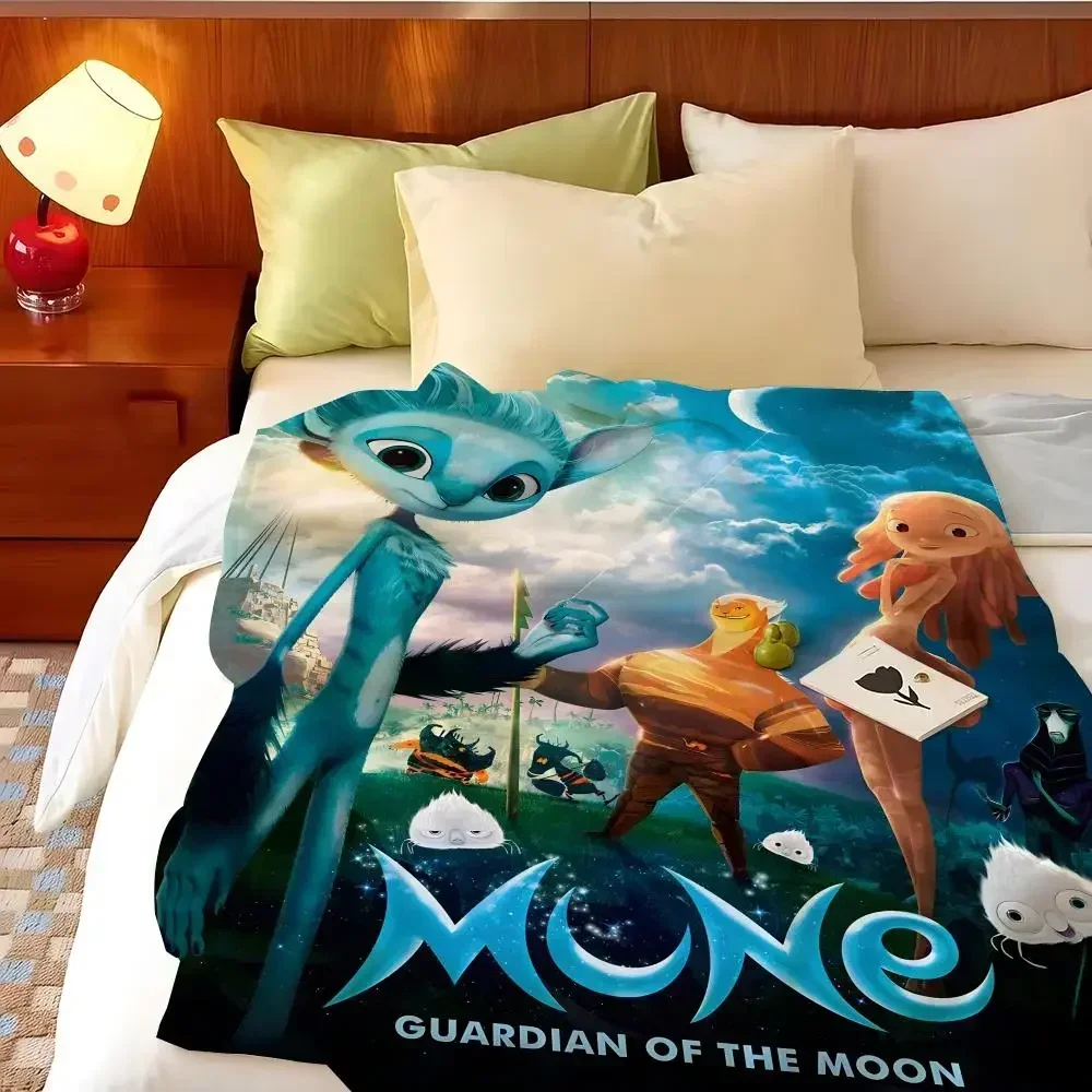 Movie M-Mune G-Guardian o-of t-the M-Moon Throw Flannel Throw Blanket, Lightweight Cozy, Durable Washable cute Cool