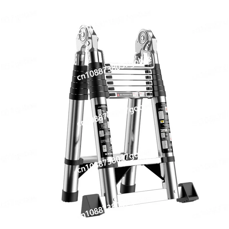 

Stainless steel herringbone ladder, household folding multifunctional telescopic ladder
