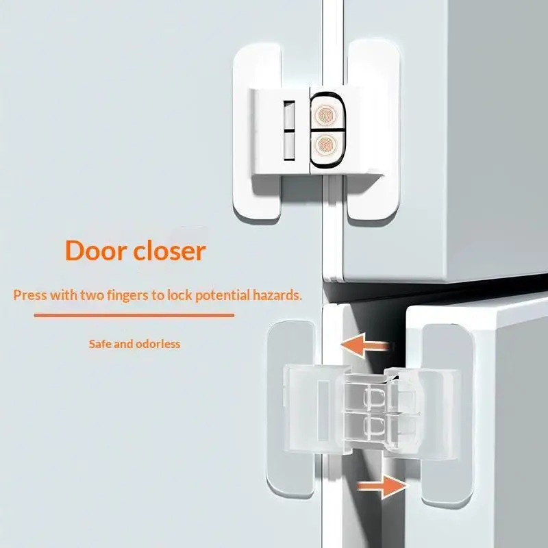 New 1/5 PCS Universal Fridge Door Lock No Drill Adhesive Child Safety Design Keeps Toddlers Pets From Opening Fridge