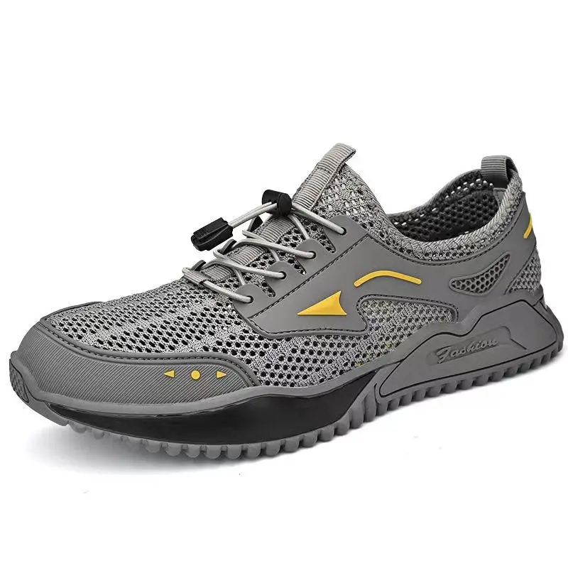 

Men's Summer New Big Size Mesh Outdoor Hiking Shoes Soft Sole Non Slip Quick-Drying Breathable Slip On Casual Sports Shoes