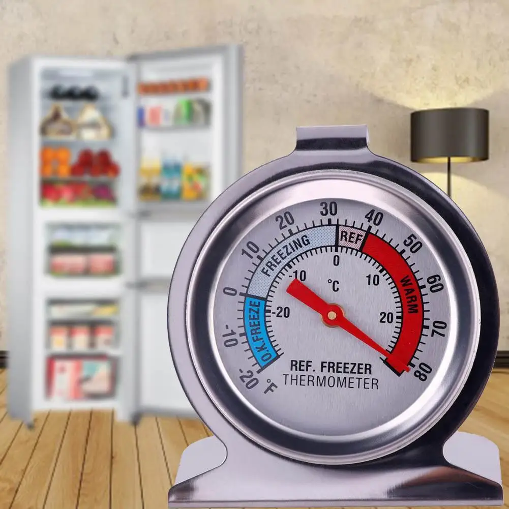 Packs Refrigerator Freezer Thermometer Classic Series Large Dial Red Indicator Accurate Temperature for Fridge Cooler