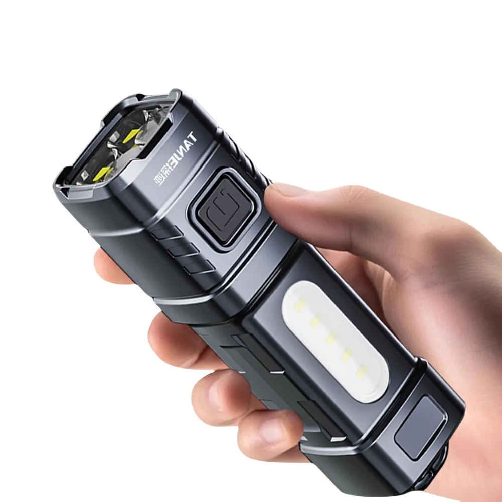 LED + COB ضوء التخييم الصغير مع مشبك قلم ضوء الطوارئ في الهواء الطلق USB شحن عالية الطاقة ضوء الشعلة للتخييم الصيد المشي