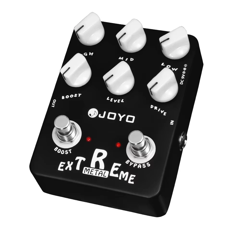 JOYO JF-17 Extreme Metal Distortion Gitaareffectpedaal met 3-bands EQ en Sweep Mid-Freq-knop Bereik Metal Rock Punk-geluiden
