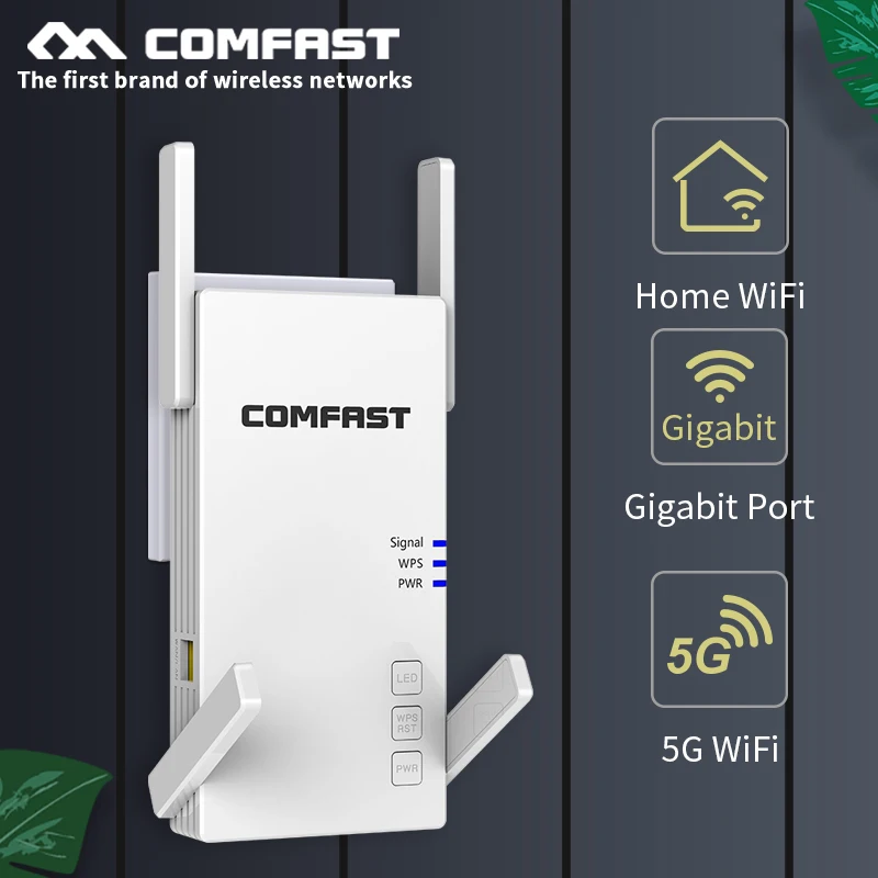 2100Mbps WiFi Repeater 5 ghz wifi router 2.4G&5.8G dual band gigabit AC2100 WiFi extender wifi Amplifier booster With 4 Antennas