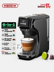 HiBREW Macchina da caffè a capsule 6in1 Caffè espresso multiplo caldo/freddo Cafetera Cappuccino Caffettiera Dolce Gusto Nespresso in polvere H1B