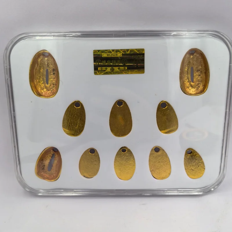 Antique Rating Scan Code Solid Pre-Qin Shell Decoration Full Set Ancient Coin Collection Gilding Craft Gift Wholesale