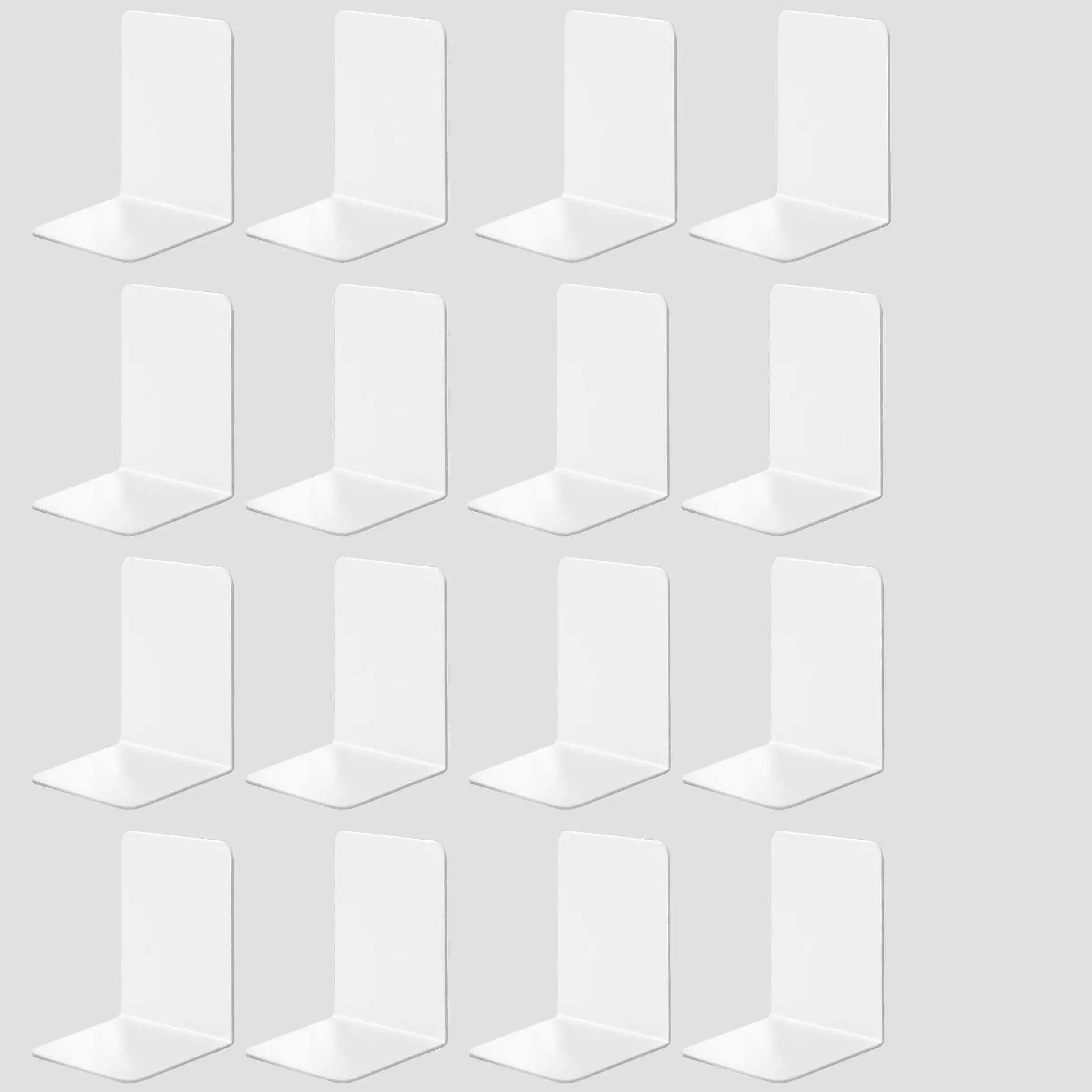 8-delige boekensteunen, doorzichtige boekensteunen voor planken, zware boekensteunen en desktop-organizer, boekenstopper voor boeken/films/cd