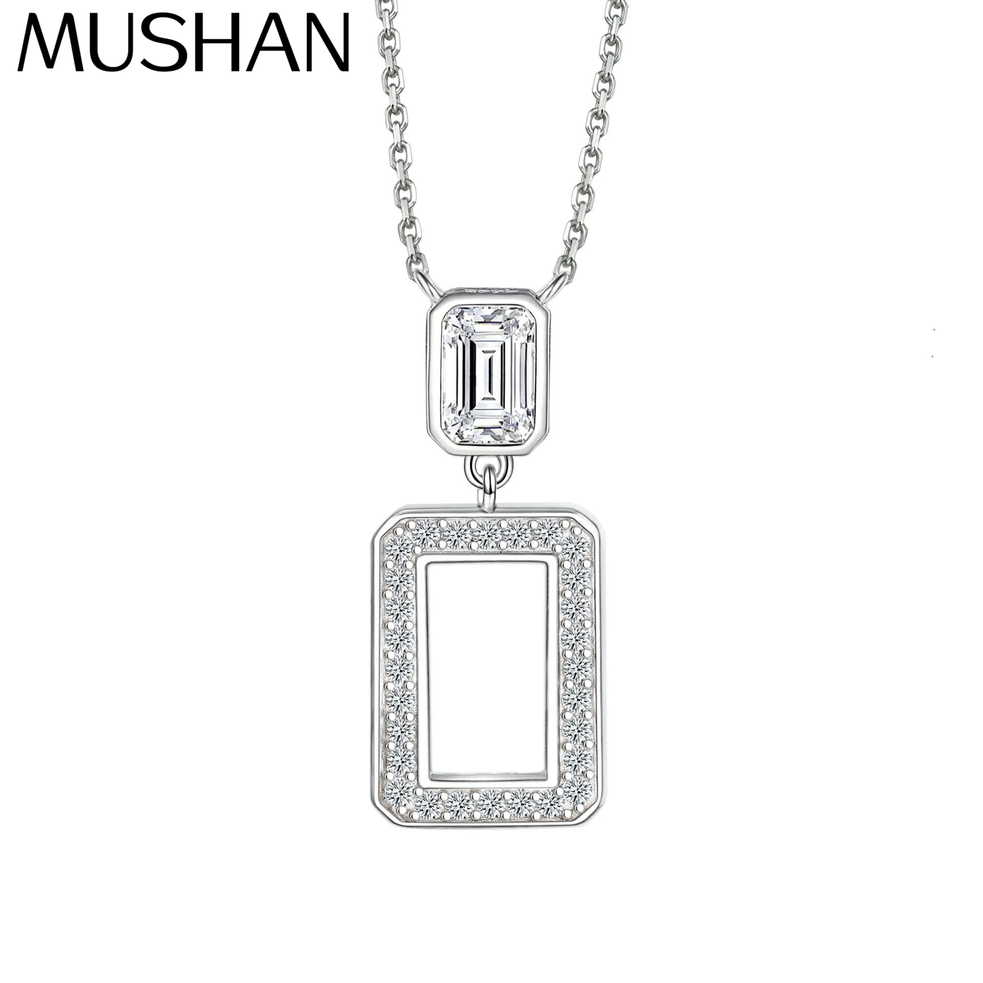 MuShan Jewelry 925 Sterling Silver Necklace Pendant Chain HCD Gemstones Wedding Bridal Party Cocktail Women Necklaces Jewelry