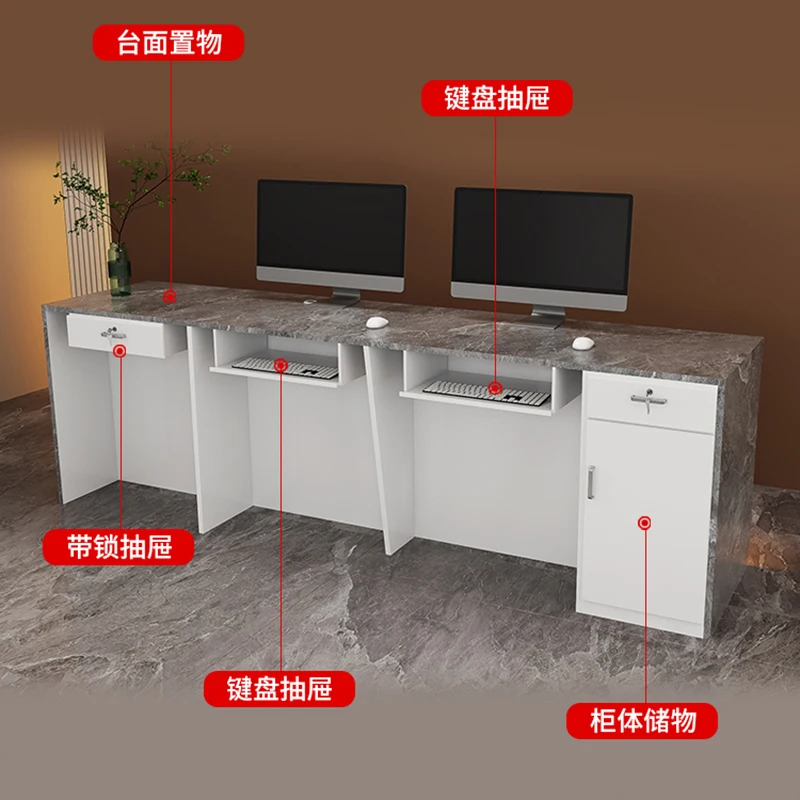 Beauty Salon Storage Bar Furniture Hairdresser Counter Luxurious Office Desk Entrances Reception Escritorio Lectern Simple