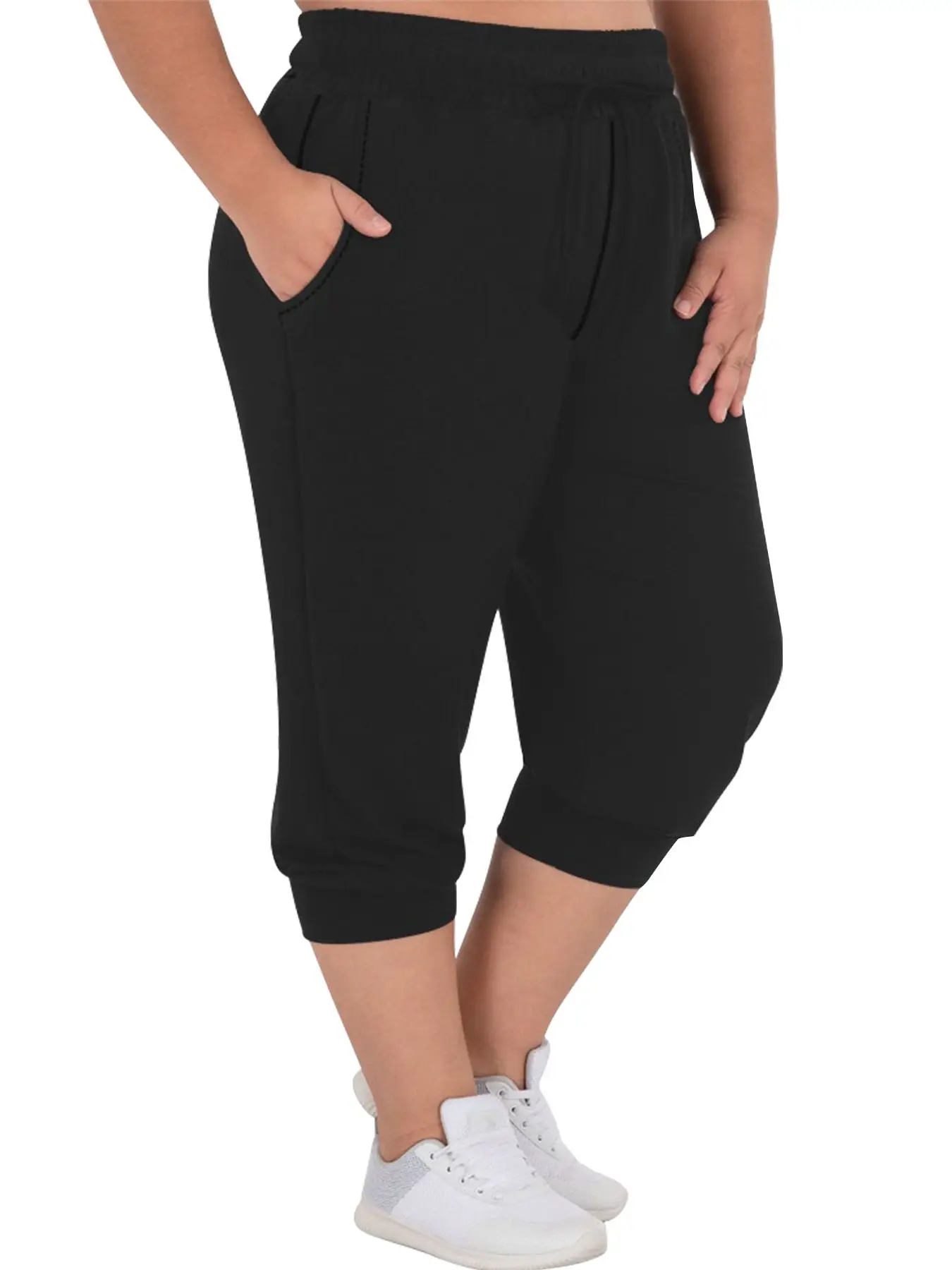 

Женские брюки для йоги больших размеров, спортивные повседневные модные дышащие однотонные свободные брюки