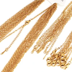 10pcs/lot Bulk Wholesale Stainless Steel Necklace Chain Necklace Choker Chains for DIY Jewelry Making Handmade Accessories