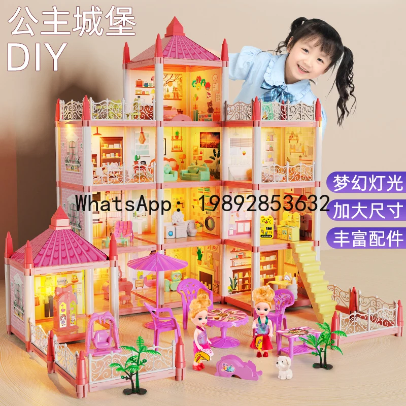 Gioco di finzione per bambini, casa delle bambole giocattolo per ragazze dai 3 ai 6 anni, regalo di compleanno