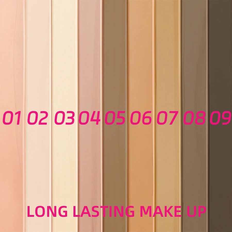 1개 전문가용 리퀴드 파운데이션 오일 컨트롤 커버 매트 베이스 크림 컨실러 방수 땀 방지 얼굴용 한국 메이크업 선물