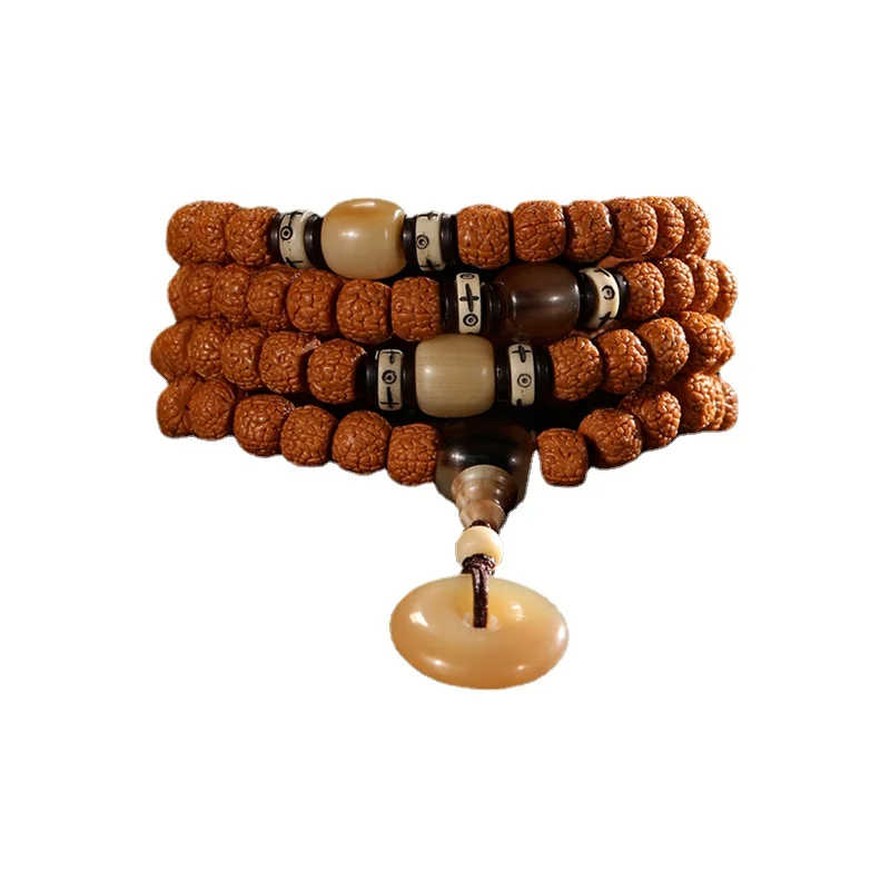 

Little King Kong Pipal Tree Seeds 108 Bracelets Tibetan Dragon Scale Texture Bracelet Men's Women's Rosary Necklace