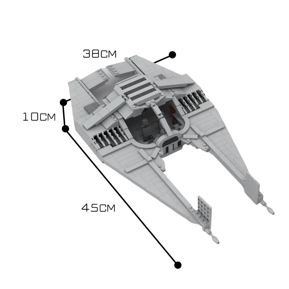 Imperial Submarine with Large Detailed Controls for Pilots 800 Pieces MOC Build