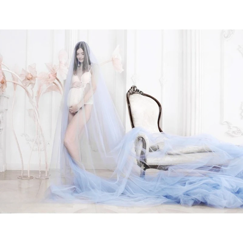 Тюлевое платье с запахом для беременных 10 м/5 м с разрезом спереди, прозрачное платье для фотосессии для фотографии беременных, прозрачное платье