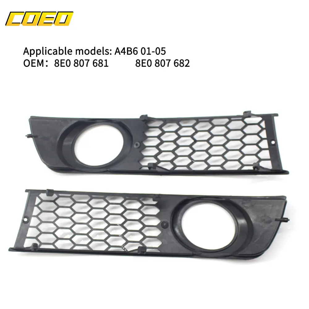 

For Audi A4B6 2001-2005 2Pcs Front Fog Light Frame Auto Modified Parts 8E0807681 8E0807682