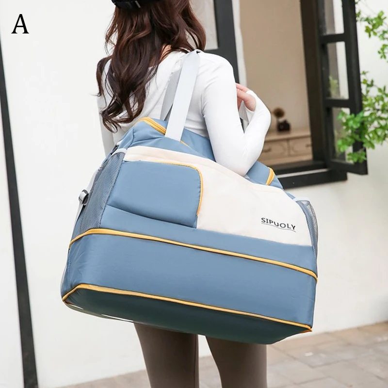 Large Capacity Sports Yoga Bag Collapsible Trolley Case Lightweight Waterproof Travel Portable Shoulder Woman Fashion