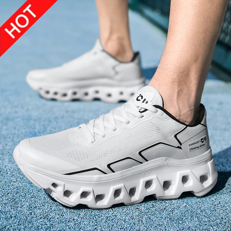 Sports Shoes for Men, Cushioning Running Sneakers, Male Marathon Racing,Walking Athletics Training Shoes Hhollow Design Outsole