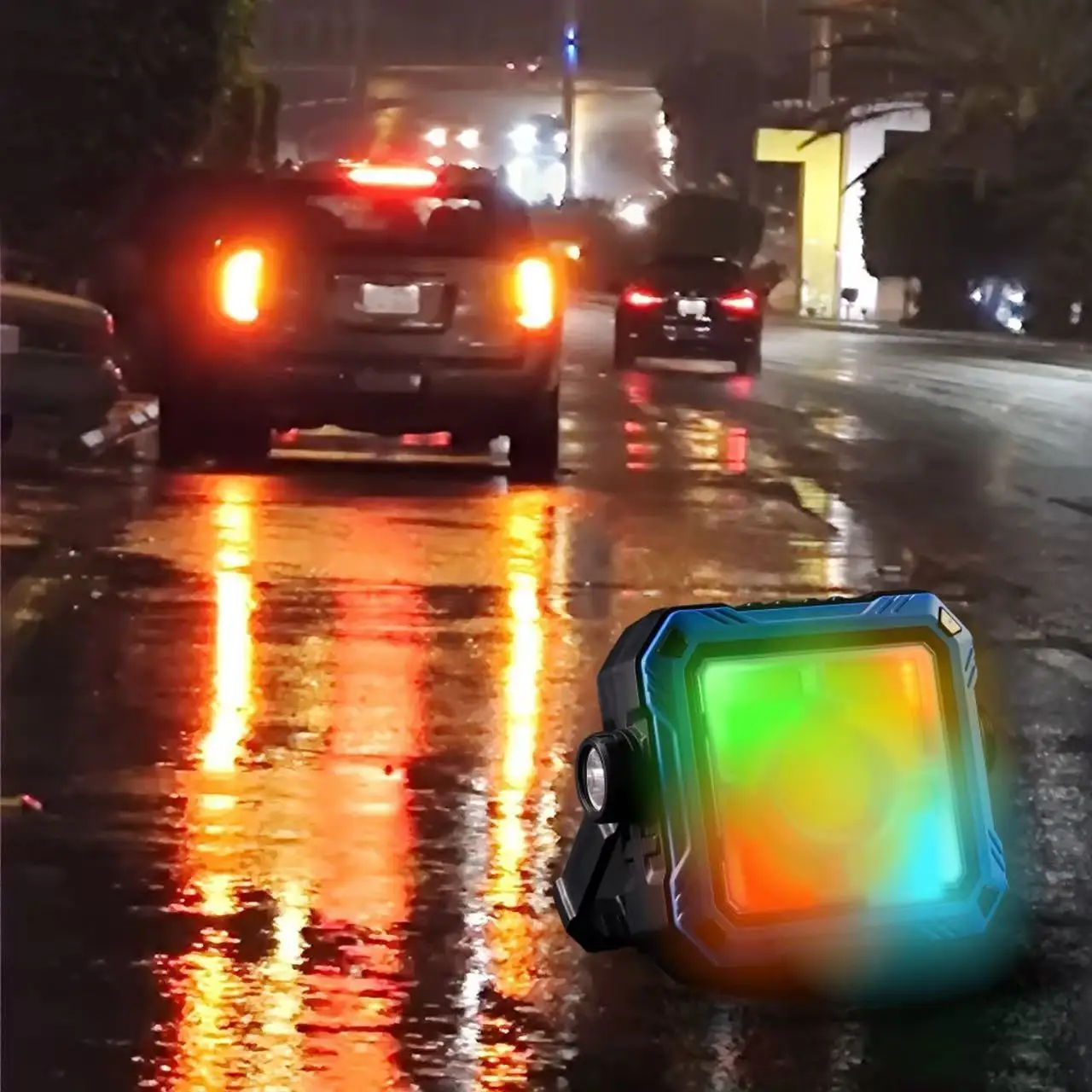 Multifunctional Powerful  Searchlight Solar Flashlight USB Rechargeable LED Camping Lantern with Toolbox Outdoor Portable Light