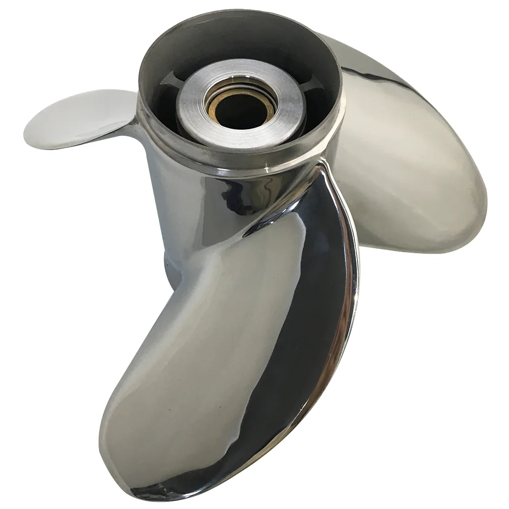 90,115,140HP 13 7/8X17 OUTBOARD PROPELLER FIT FOR BRP,JOHNSON,EVINRUDE,OMC STERN DRIVE STAINLESS STEEL MARINE PROPELLER