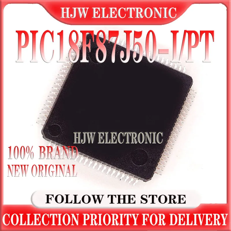 

10-100PCS/LOT PIC18F87J50-I/PT PIC18F87J50 TQFP80 100% New Original in Stock