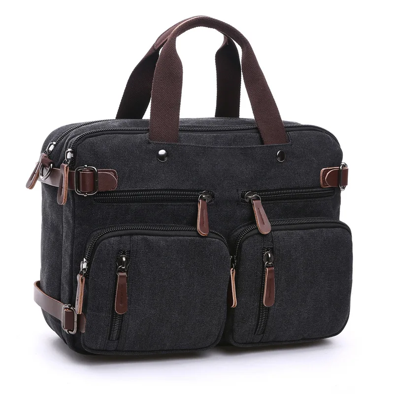 Bolsa Canvas Travel para homens, sacos de grande capacidade ao ar livre, mochila espaçosa, bolsa de ombro multifunções masculina, quente