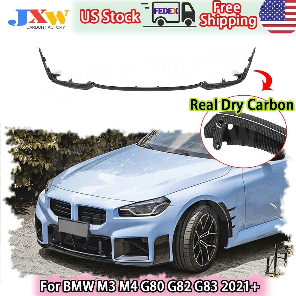 

Dry Carbon Fiber Front Lip Splitters For BMW M2 G87 2023+ 2 Door MP Style Car Body Kit Bumper Guard 3PCS/SET Car Accessories